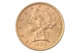 5 DOLLARS 1900 - CORONET HEAD 