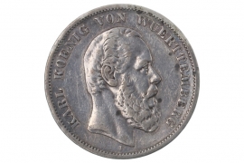 5 MARK 1876 F - KARL (WÜRTTEMBERG)