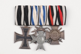 Bavaria - WWI 3-place medal bar