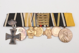 1870 Iron Cross 2nd Class 7-place medal bar