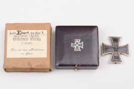 Lt. Ebert 1914 Iron Cross 1st Class in case & outer carton - KO