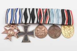 Bavaria - WWI 5-place medal bar