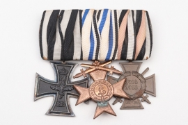 Bavaria - WWI 3-place medal bar