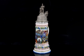 Royal bavarian. 4th Inft. Regt. King Wilh. v. Württh. 1. comp. porcelain reservist's beer mug