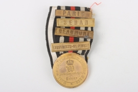 Prussian War Commemorative Medal 1870-1871 with four battle clasps