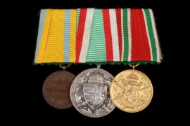 Saxony - Large medal bar with 3 Hanging Awards