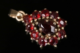 Pear cut red garnet pendant