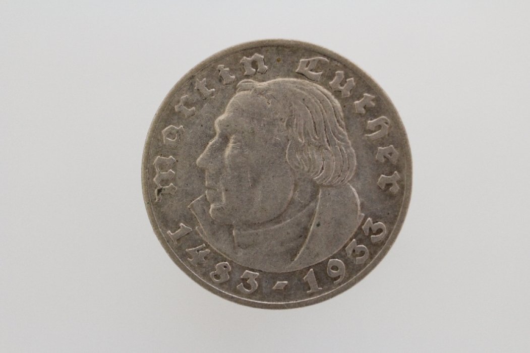 2 REICHSMARK 1933 G - MARTIN LUTHER 