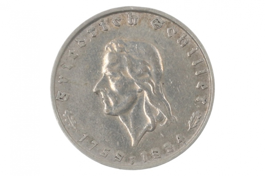 2 REICHSMARK 1934 F - FRIEDRICH VON SCHILLER