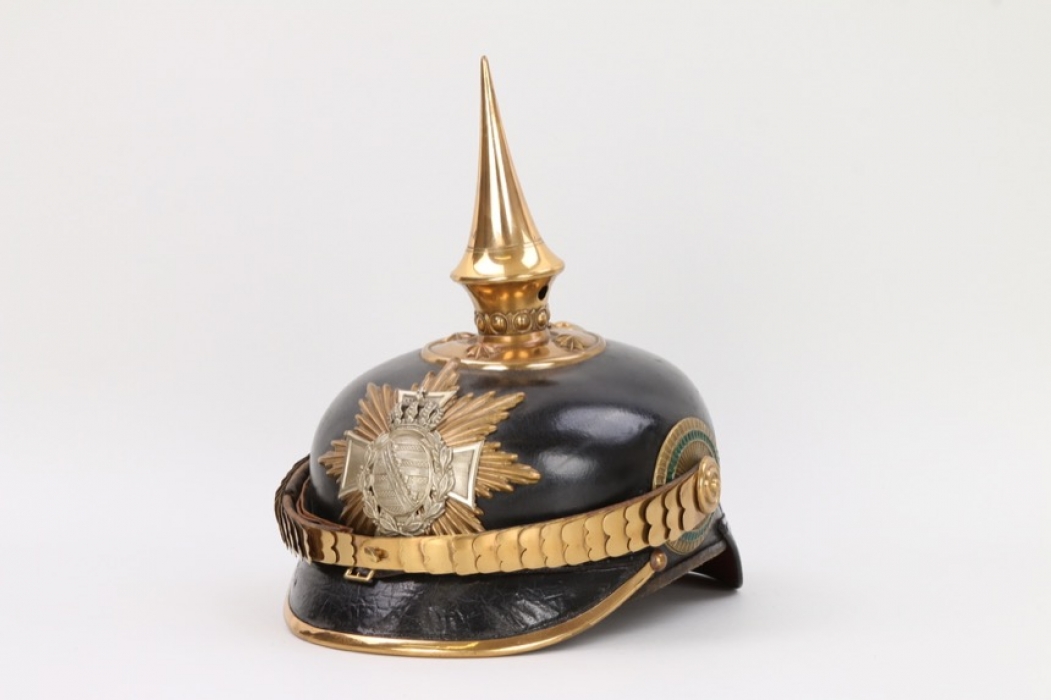 Saxony - reserve officer's spike helmet to Dr.Stecher