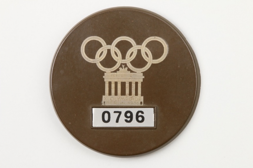 1936 Olympic Games officials badge