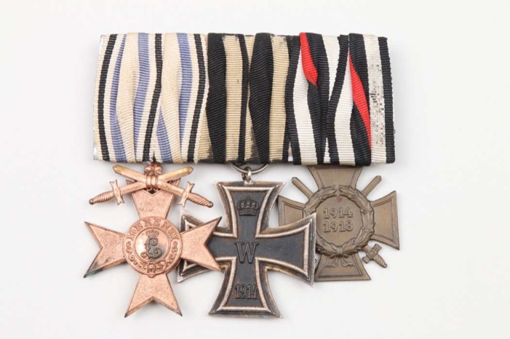 Third Reich 3-medal bar to WW1 veteran