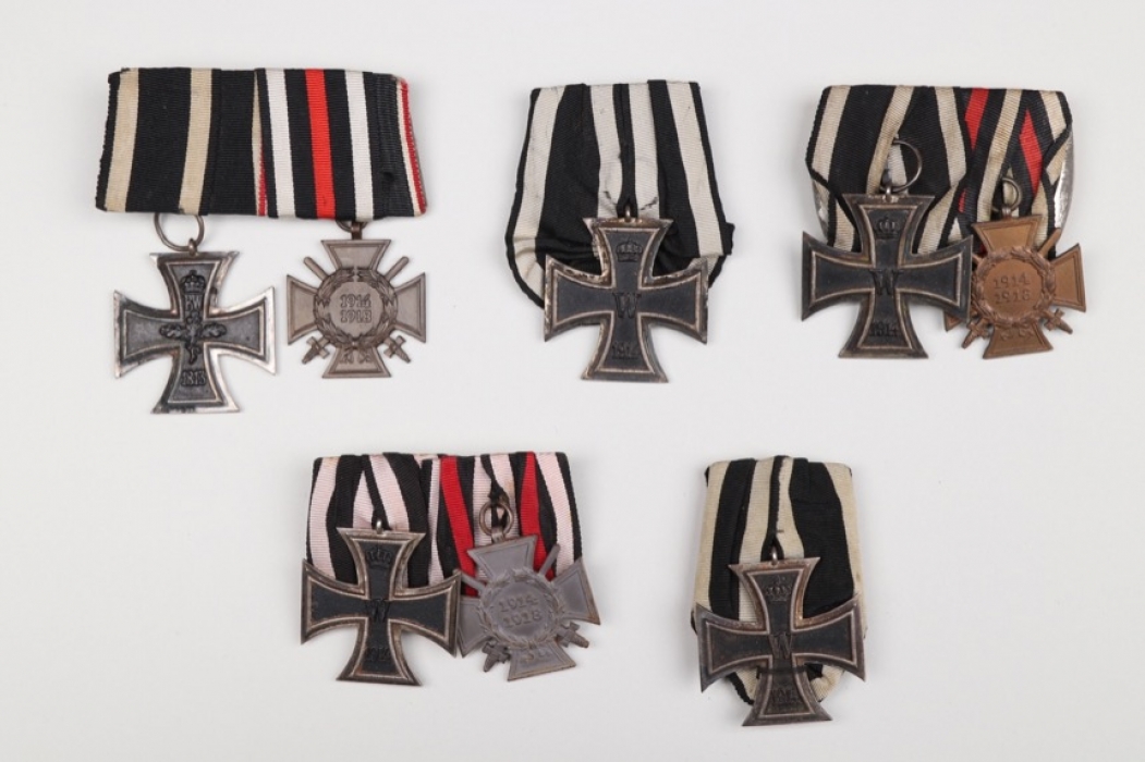 5 + WW1 Iron Cross medal bars