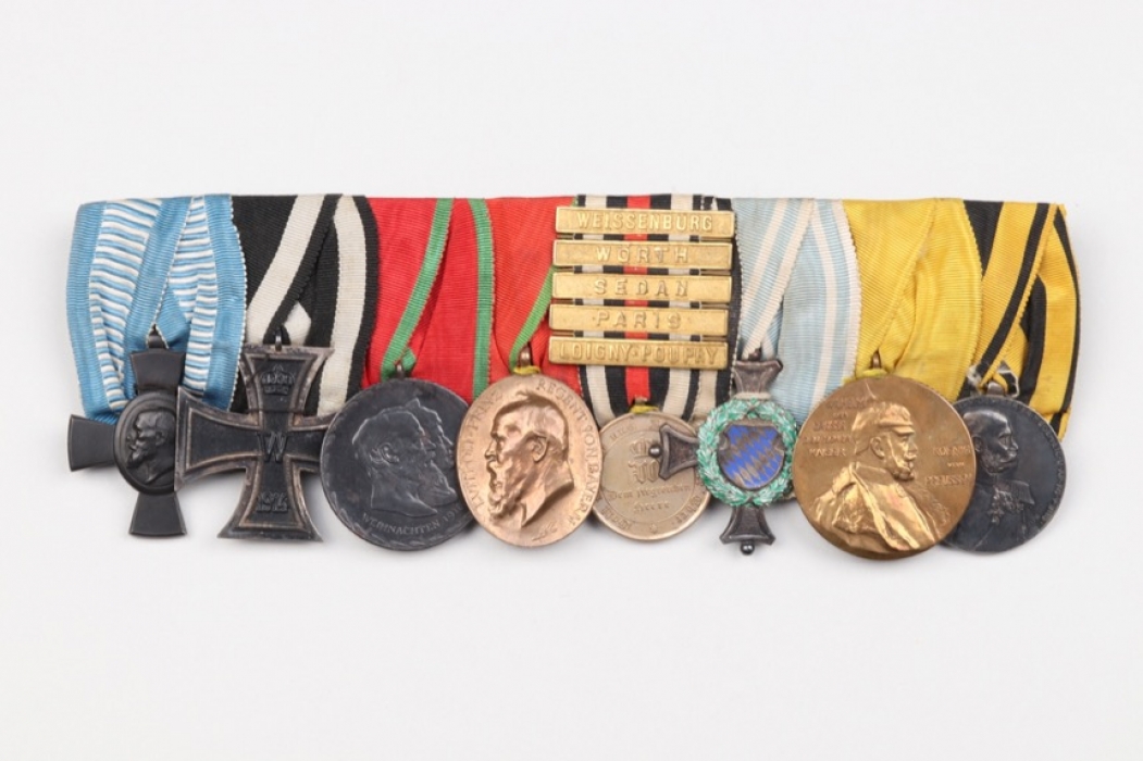 Imperial Germany - 8-place medal bar