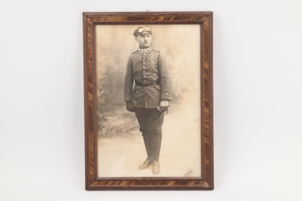 Imperial Germany - WW1 framed Pilot's photo - Eggenfelden