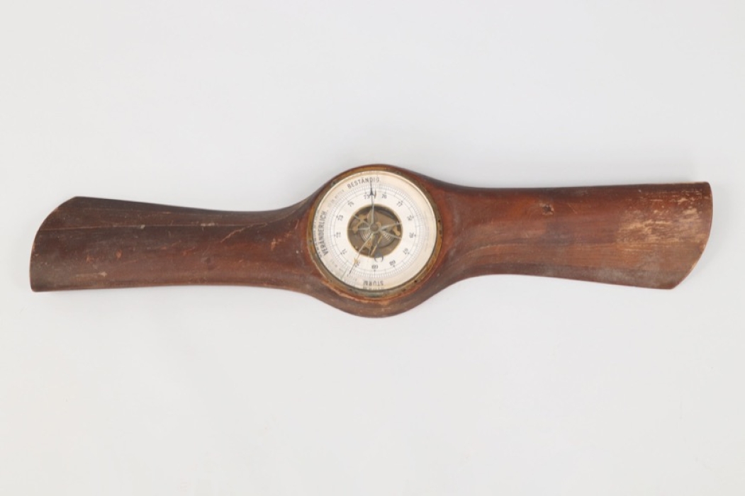 Imperial Germany - WW1 aircraft propeller with barometer