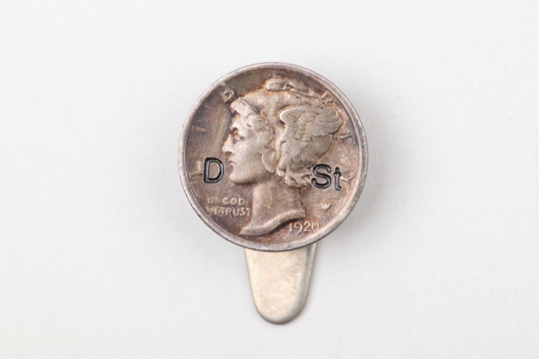 USA - 1920 Mercury Dime on clipper