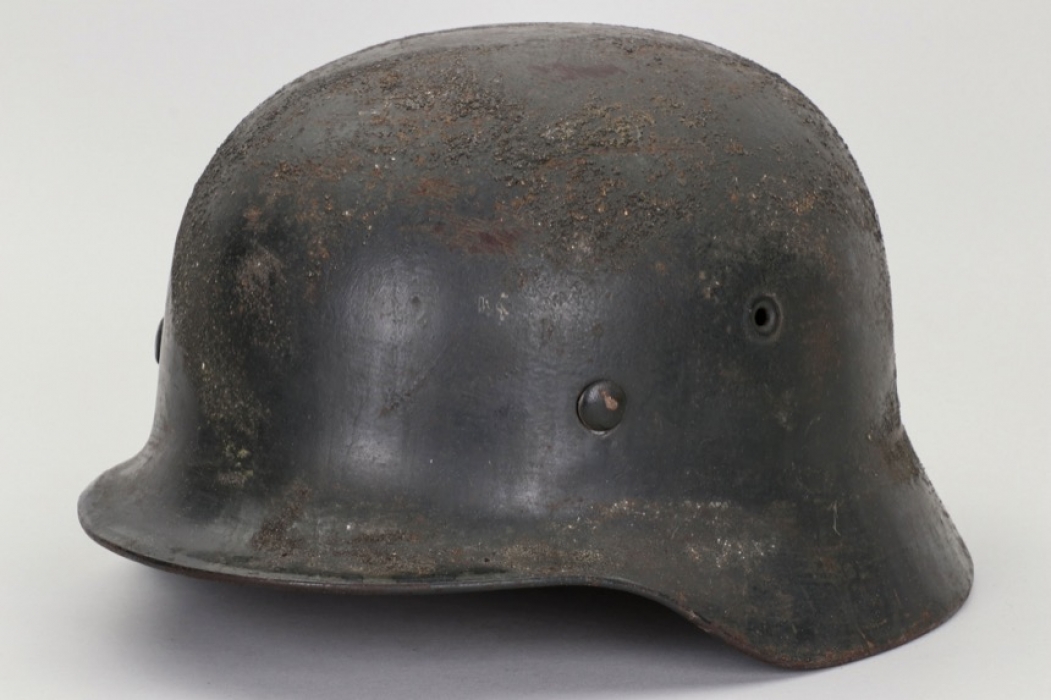 Wehrmacht M40 wood chip camo helmet - EF64