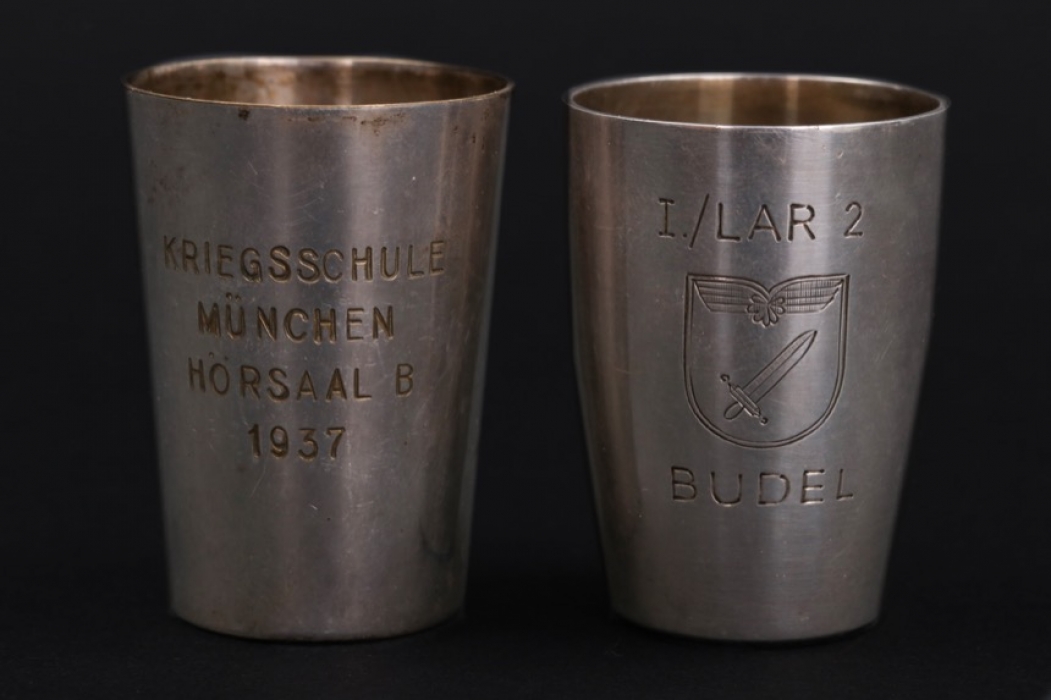 Kriegsschule München & I./LAR 2 Budel Schnaps cups