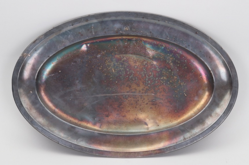 Third Reich silvered fish dish