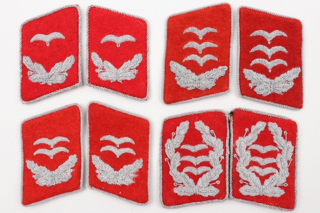 4 + Luftwaffe Flak officer's collar tabs