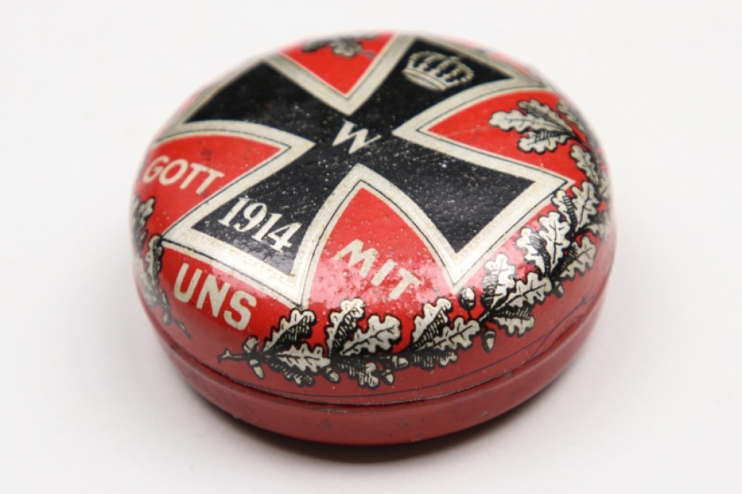 WWI Patriotic tin box "Gott mit uns 1914"