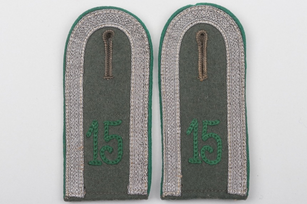 III. Jägerbataillon IR 15 shoulder boards - Unteroffizier