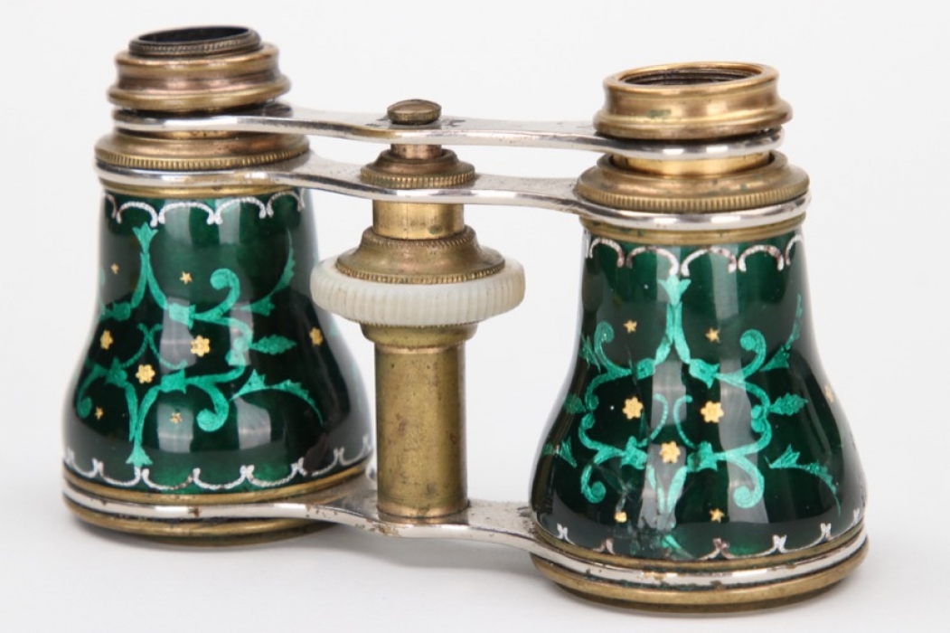 Impressive enamel opera binoculars