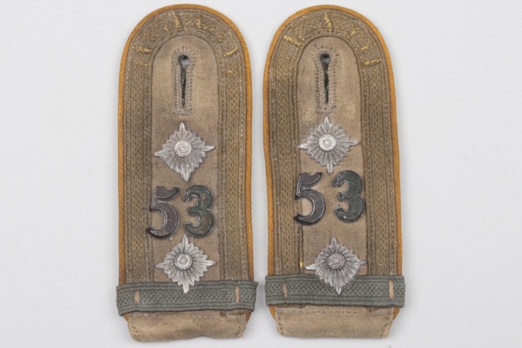 Heer Aufklär.-Abt. 53 tropical shoulder boards - Oberfeldwebel