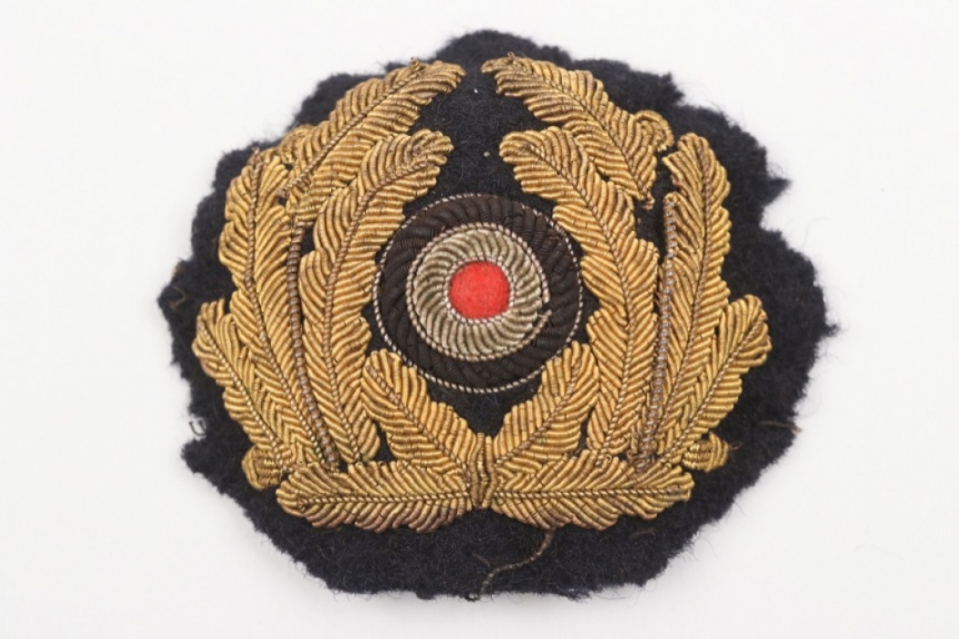 Kriegsmarine officer's visor cap cockade wreath badge