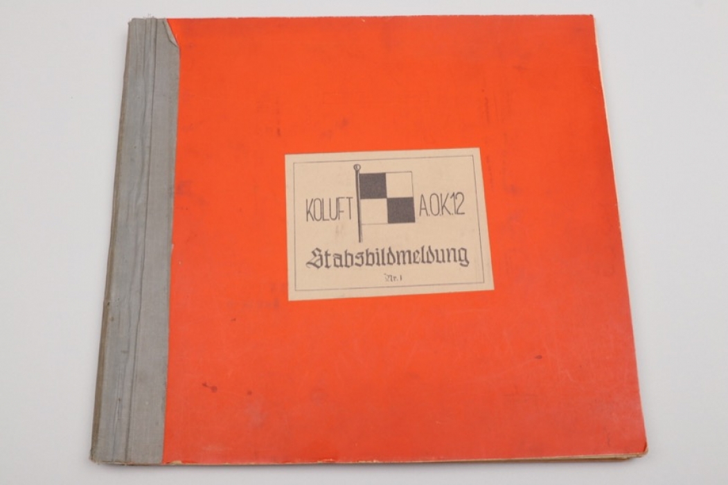 Aerial photo folder "Stabsbildungsmeldung" - A.O.K. 12