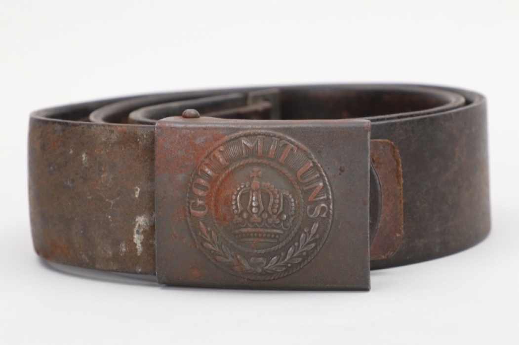 Prussia - M1895 fieldgrey buckle & belt - EM/NCO