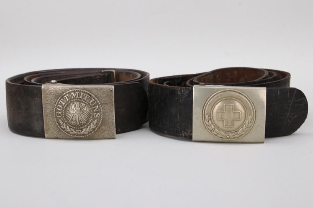 Reichswehr + DRK buckles with belts - EM/NCO