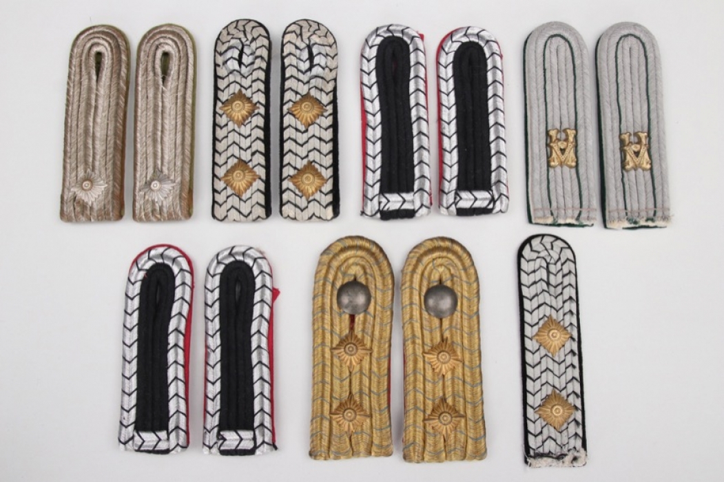 7 x Third Reich officers' shoulder boards