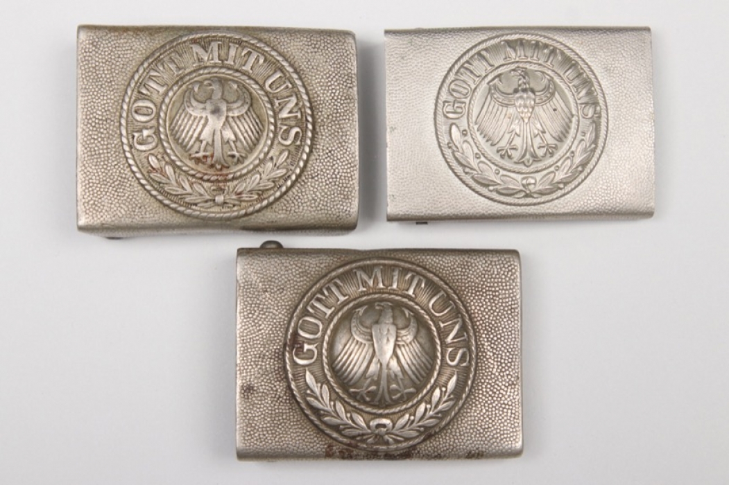 3 x Reichswehr EM/NCO buckles