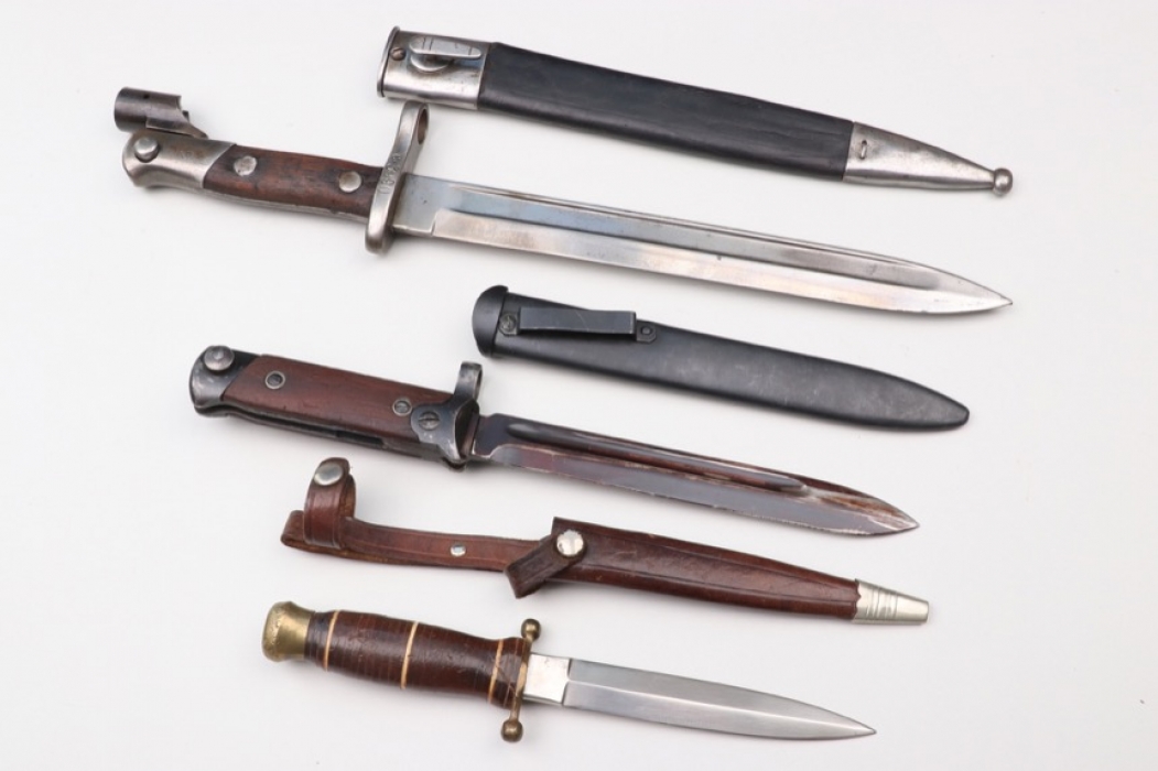 Spain & Italy - bayonets & WWI trench knife