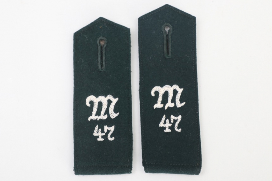 Heer MG-Btl.47 shoulder boards - EM type