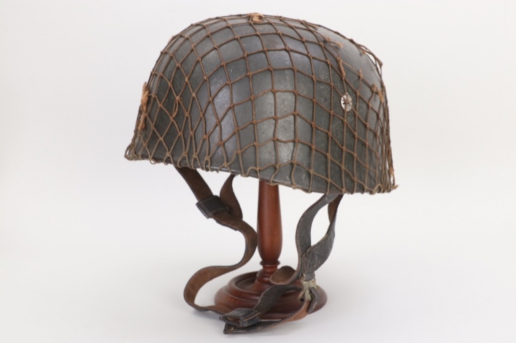 Luftwaffe M38 paratrooper helmet with camo net