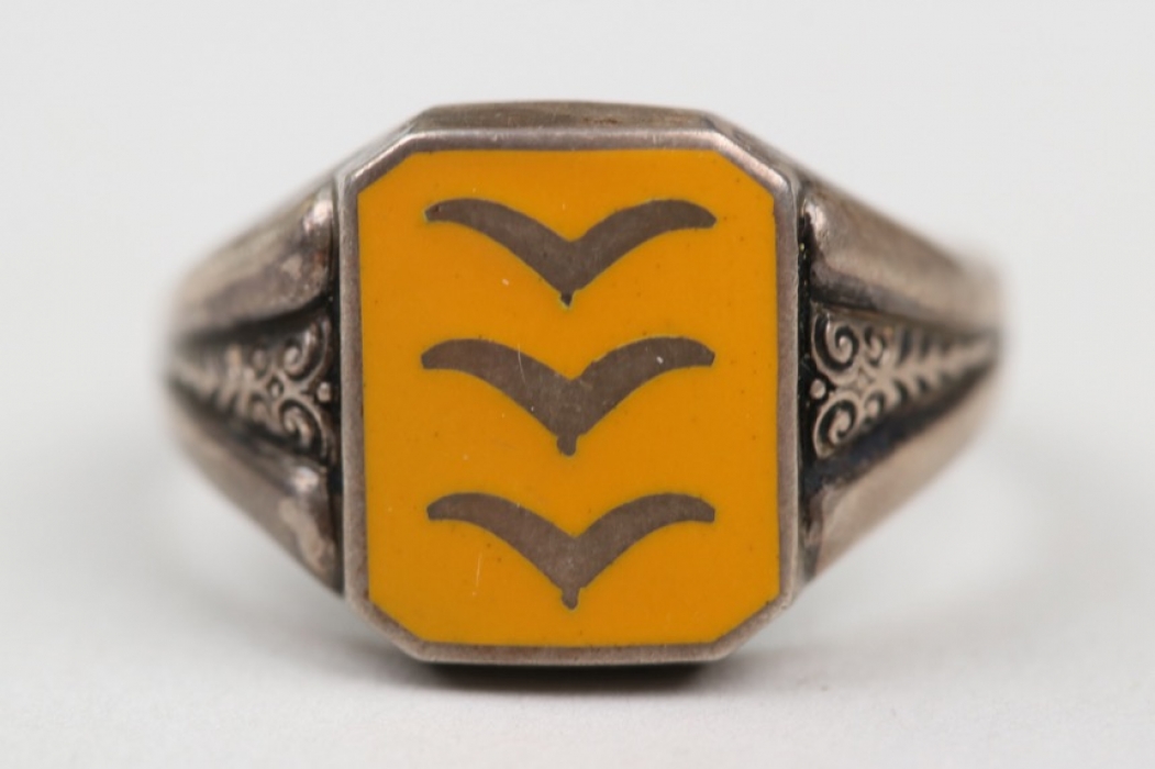 Luftwaffe flying troops enamel rank ring - 835