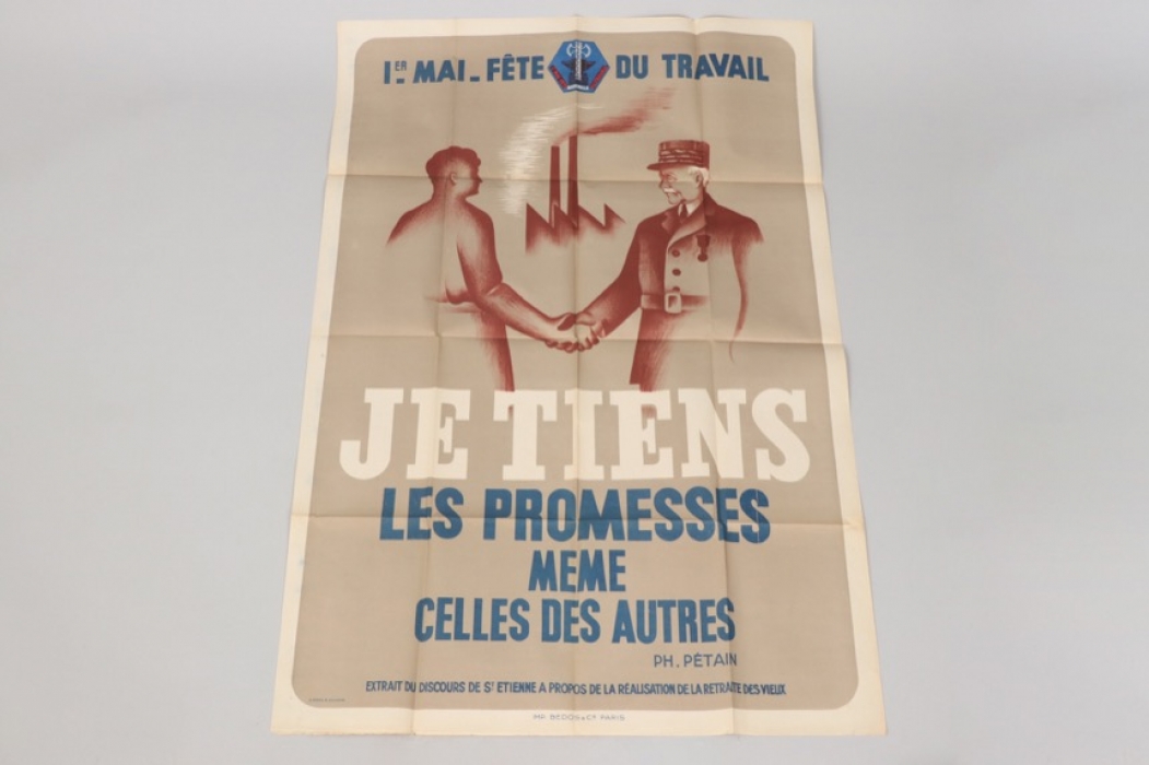 France - "je tiens les promesses ...." poster 1940