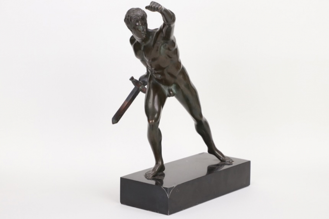 Third Reich bronze swordsman desk decoration