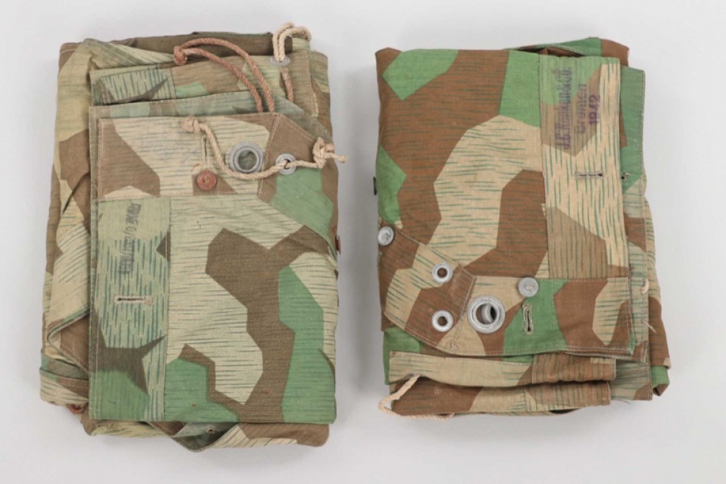 2 x Wehrmacht splinter camo Zeltbahn shelters