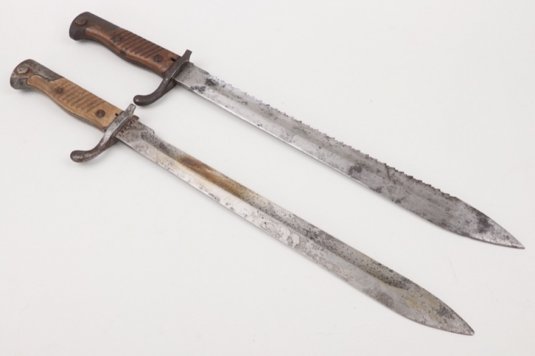 WWI two bayonets SG 98/05 - sawback blade