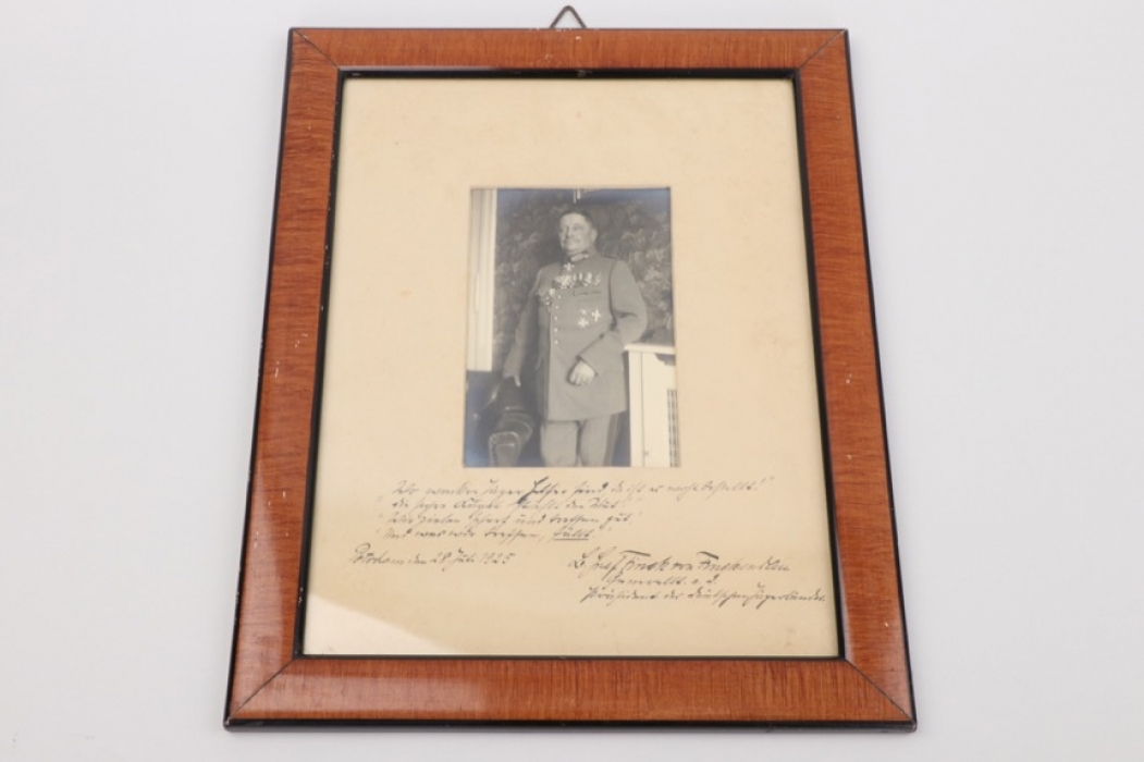 Finck von Finckenstein, Bernhard - Pour le Mérite winner singed portrait photo