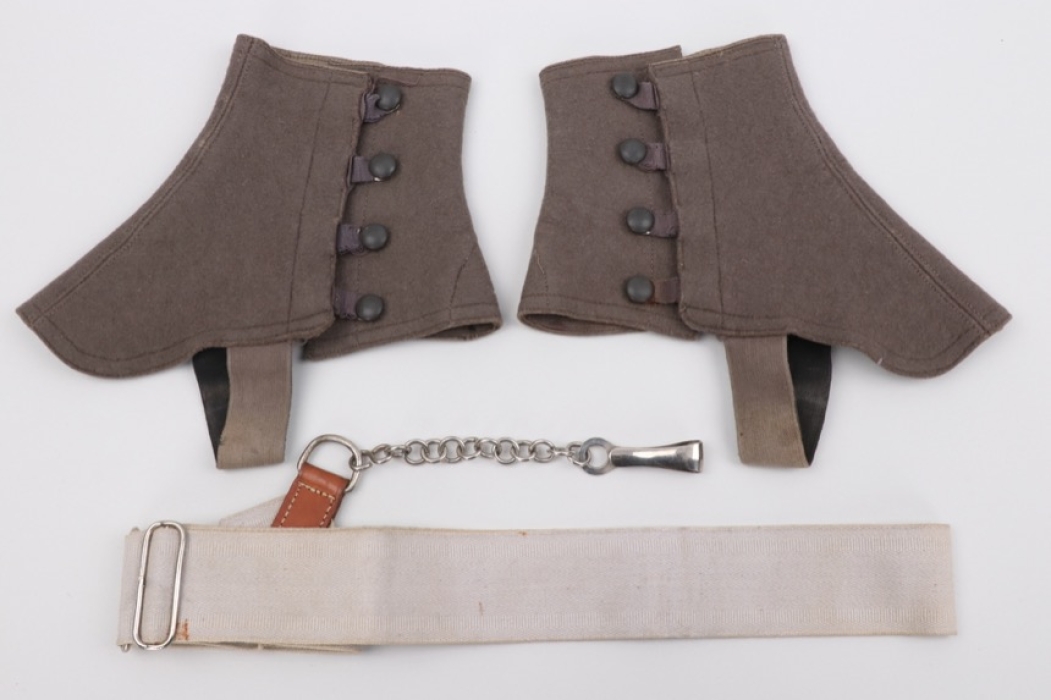 Wehrmacht sabre/sword belt & gaiters