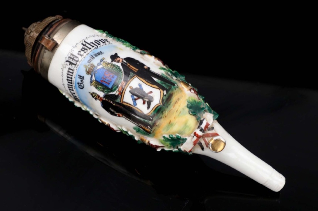 Imperial patriotic porcelain pipe to Hermann Westhove