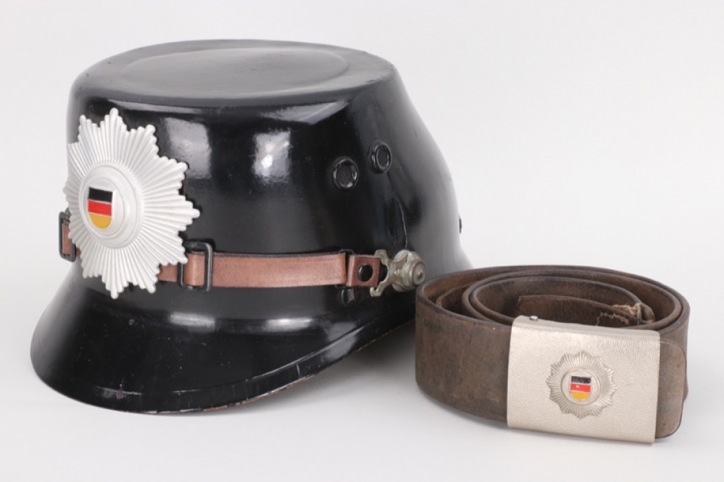 Volkspolizei shako with buckle & belt - EM