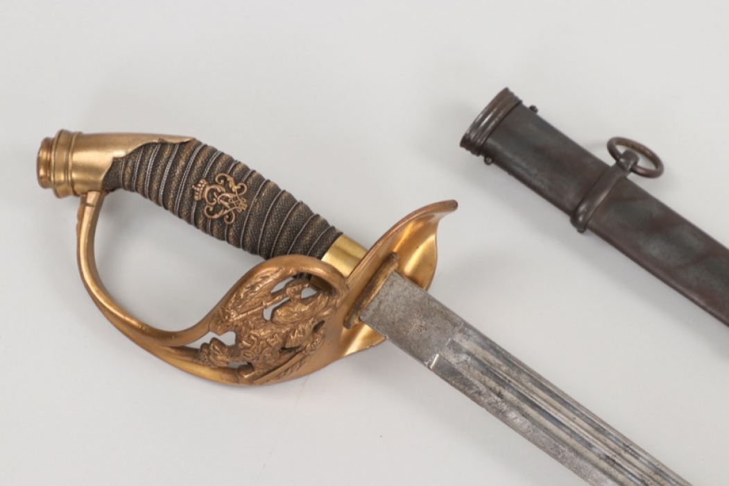 Prussian officer's sword IOD 89 to Hptm. Lackner - Erfurt & Weyersberg