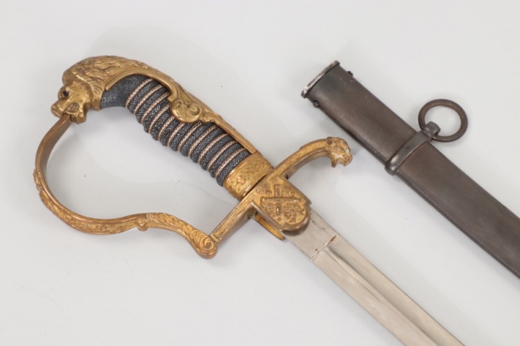 Artillery officer's lion head sabre - Weyersberg