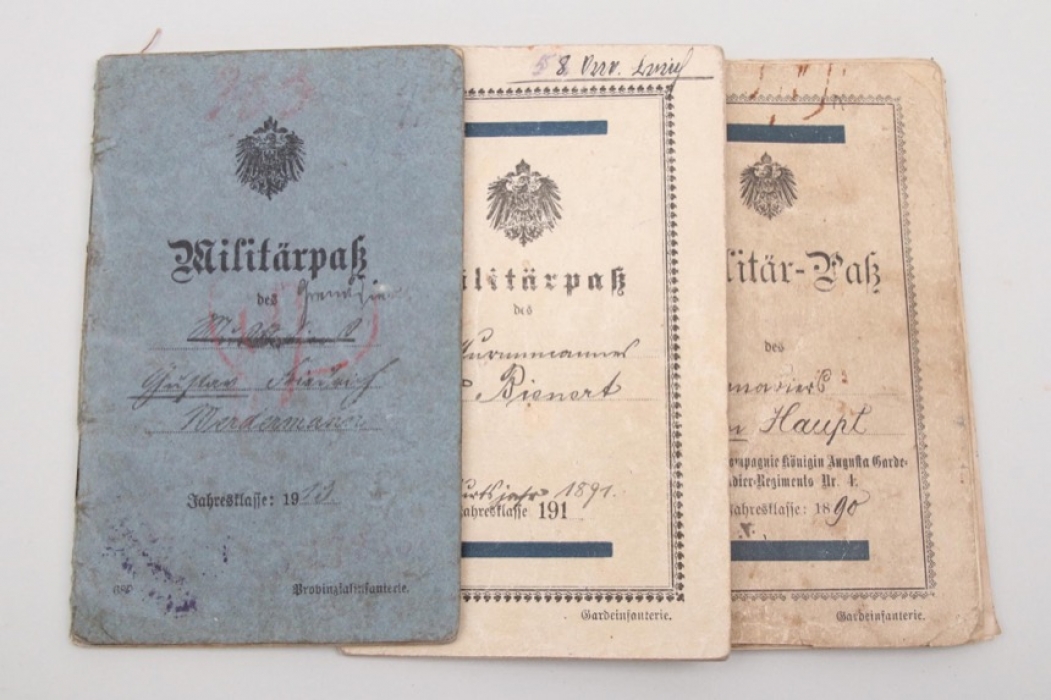 3 x military IDs pre 1918